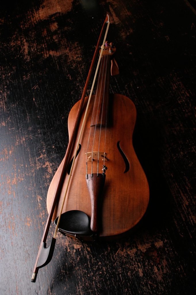 violin, bow, musical instrument